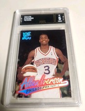 Allen Iverson 1996-97 Fleer Ultra Rookie RC #82 Philadelphia 76ers HOF NM-MT GMA