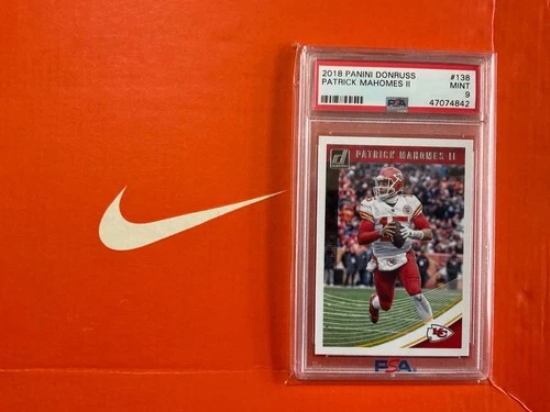 2018 Panini Donruss Patrick Mahomes PSA 9