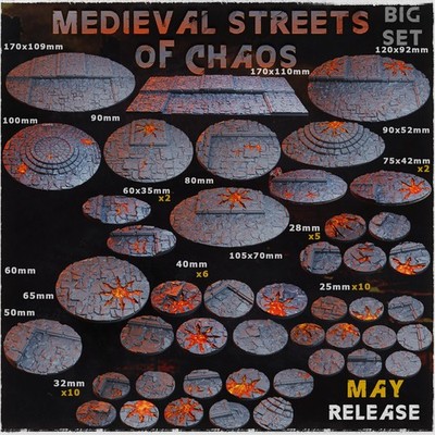 Medieval Streets of Chaos - Bases Wargame RPG Miniatures 16k Resolution Zabavka