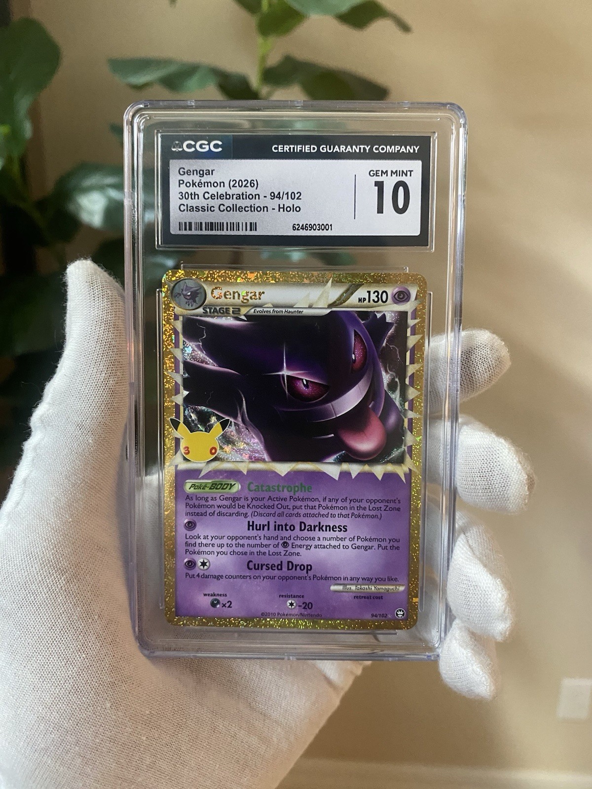 Gengar Prime 94/102 30th Celebration Classic Collection Holo CGC 10