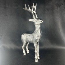 Silver Metal Tabletop 16  Reindeer Deer Figurine/Statue Christmas