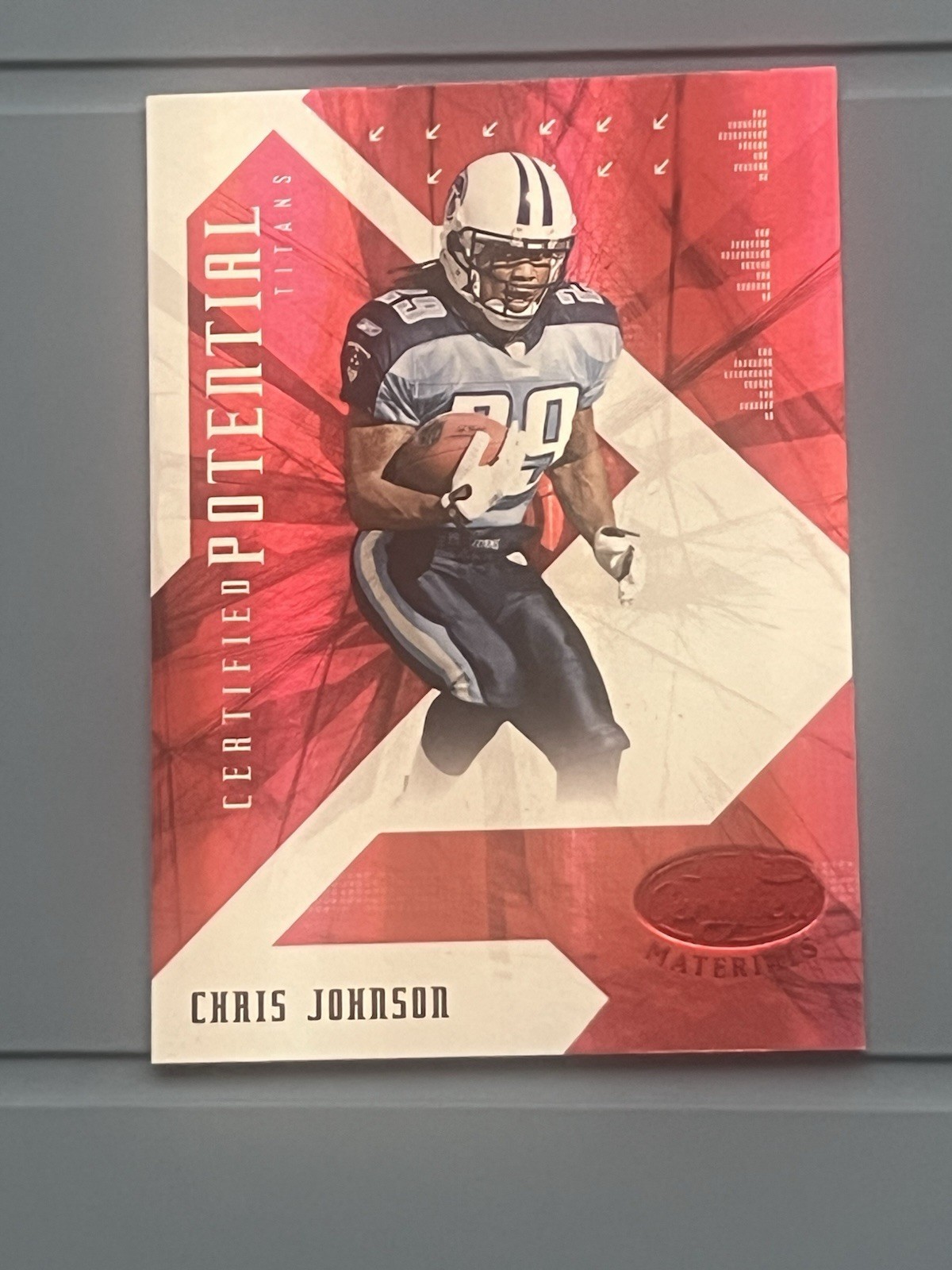 2008 Leaf Certified #CP-5 Chris Johnson Certified Potential Red #/250 (N)
