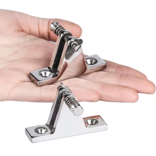 2pcs Stainless Steel Boat Bimini Top Quick Release Swivel Hinge Deck side mount - Picture 4 of 7