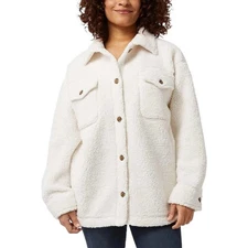 32 Degrees Women's Size XL/XXL Cozy Fleece Oversized Cream Shacket Jacket NWT