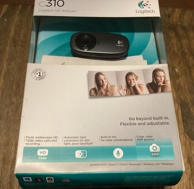 Logitech C310 HD Webcam - Black New Open Box Free Shipping