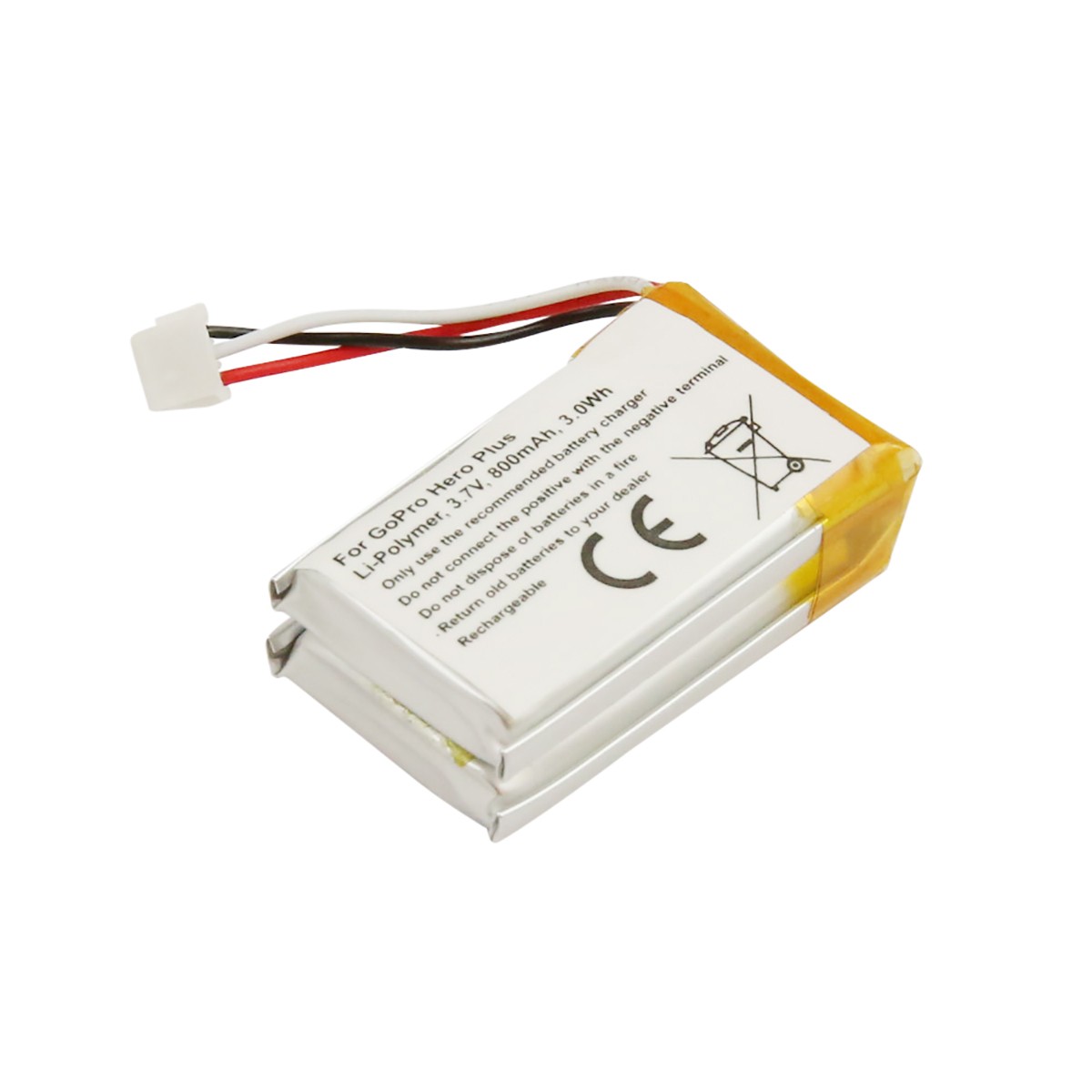 Batterie Li-polymer 3.7V pour caméra Hero Plus Avizar haute autonomie 800mAh