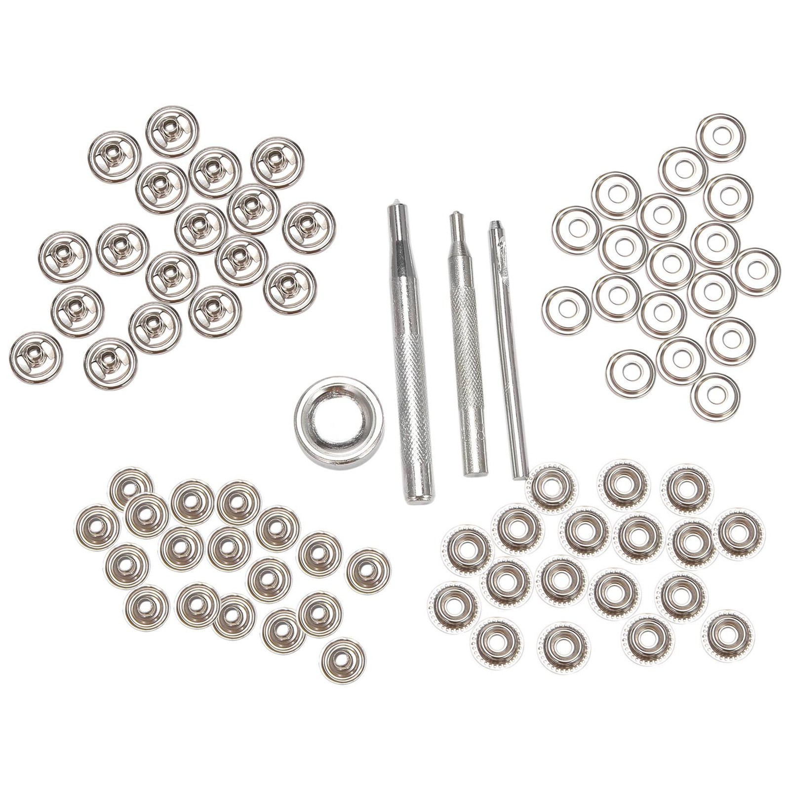 72Pcs 15MM Stainless Steel Fastener Snap  Stud Button for Marine Boat3599
