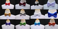 New Classic Satin bow sizes form Baby Toddler Boy to Adult  for your Formal Suit