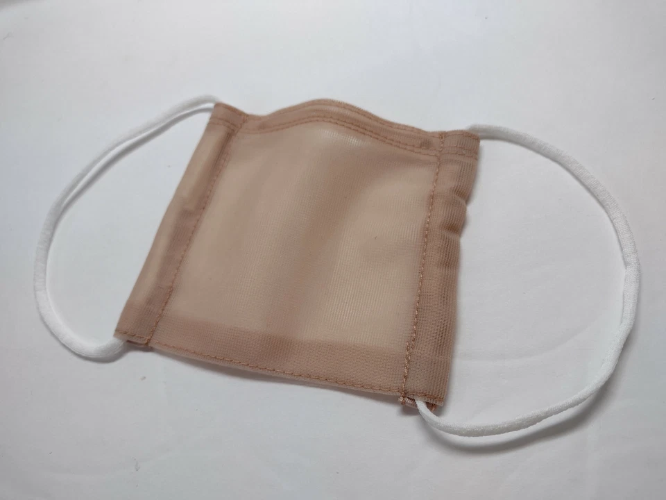 2 lay sheer face mask lightweight see thru sexy sheer mask net mesh transparent - Image 3 of 4