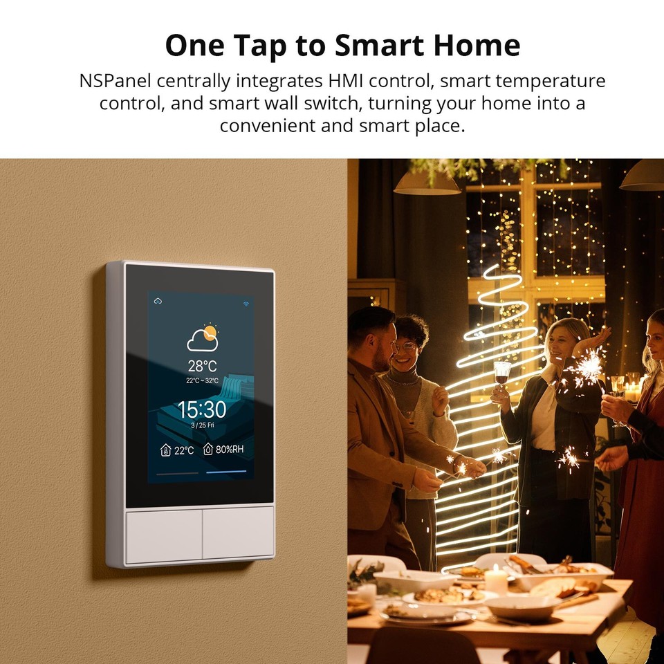 SONOFF SONOFF NSPanel WiFi Smart Thermostat Wall Switch EU US Temperature Display All-in-One Remote Controller With Alexa Google Home - Foto 4