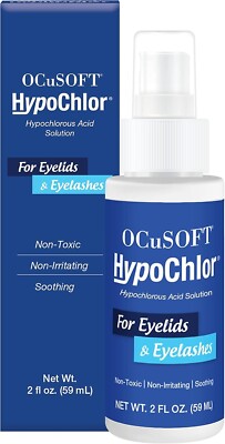 OCuSoft HypoChlor Solution for Eyelids + Eyelashes Eyes Non-Toxic - 2 Fl oz NEW