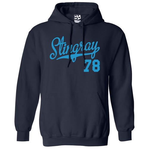 Stingray 78 Script HOODIE | 1978 C3 Vette Classic Car Jersey Hooded Sweatshirt - Picture 28 of 34