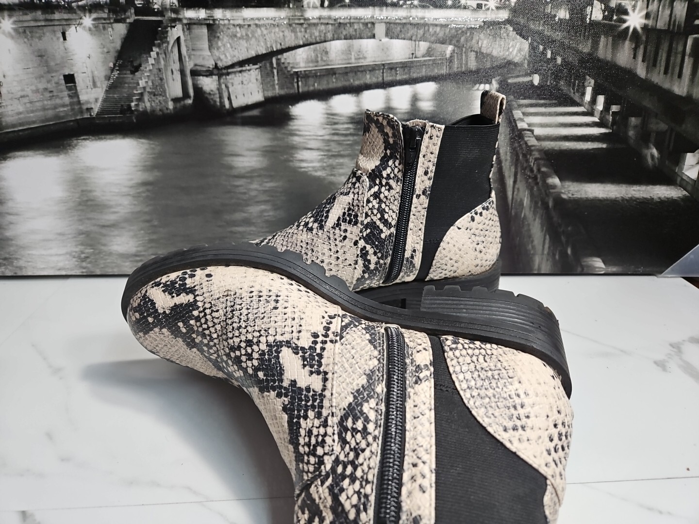 Universal Thread Python Pattern Zipper Up Ankle B… - image 3