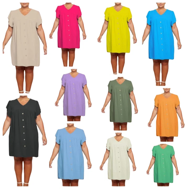 Mini hauts de robe femme à manches courtes à manches courtes à bouton avant pour femmes Royaume Uni 8 26