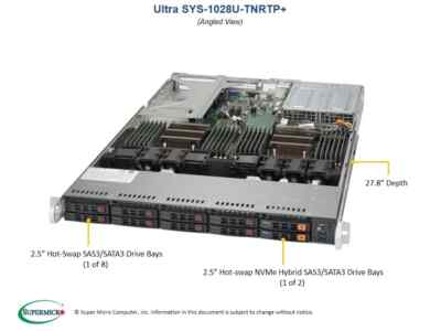  *Authorized Partner*Supermicro SYS-1028U-TNRTP+ 1U Rackmout W/ X10DRU-i+