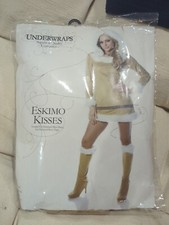 Eskimo Kisses Snow Igloo Winter Faux Fur Hood Adult Dress Up Costume Size Medium