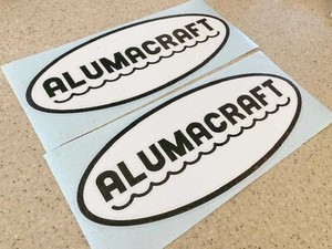 Aluma Craft Boat Decals - 2 Pack 10-inch Oval Stickers With Permanent 3M Adhesive