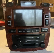 2004-2007 TOYOTA HIGHLANDER FRONT NAV RADIO WOOD AC CLIMATE SWITCH 86111-48100