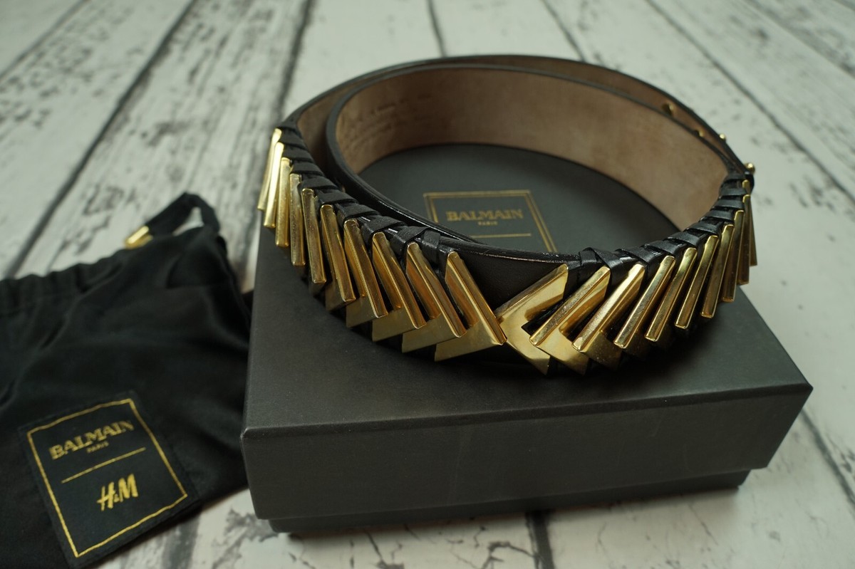 ベルト Balmain Belt Woman Black B-Belt in crocodile-print leather black - Women | BALMAIN