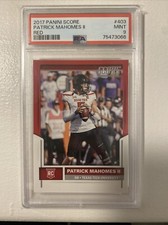 2017 Patrick Mahomes II Score Red Parallel Rookie RC #403 PSA 9 | LOW POP SP