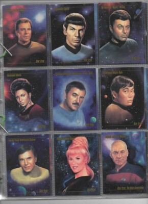 Star Trek Master Series Sky Box 90 Karten Komplettsatz in 9 Kartenseiten