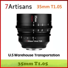 US 7artisans Vision 35mm T1.05 APS-C MF Cine Lens for Fuji,Sony,M43,Leica L ,PL