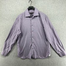 John Varvatos Shirt Mens Size 16 Slim Purple Long Sleeve Button Up