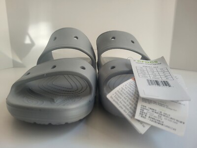 Crocs men’s velcro sandals sz 10 gray Crocs Classic Sandals Slides Light Grey Size Men main image 4