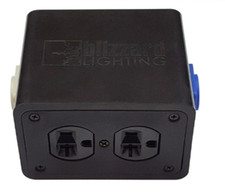 Blizzard PowerCON In/Out to Quad Edison Stage Drop Box