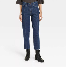 Women's High-Rise Vintage Straight Jeans - Universal Thread  Dark Wash 6