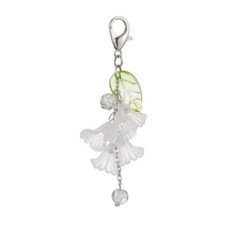 Trendy Acrylic Keyring Leaf and Floral Leaf Designs Keychain Flower Key Chains