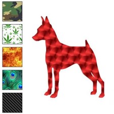 Miniature Pinscher Dog, Vinyl Decal Sticker, 40 Patterns  3 Sizes, 1980