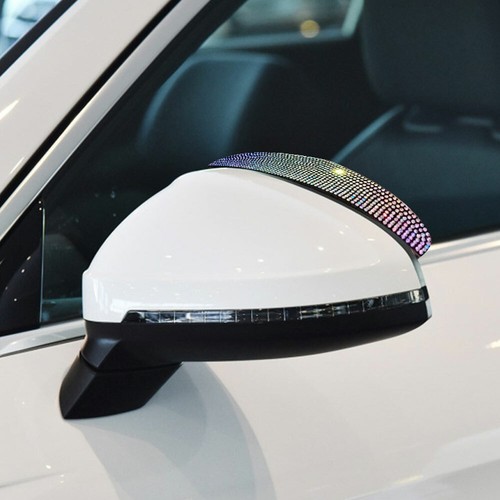 2* Espejo lateral de visión trasera para automóvil ostentoso tablero de lluvia protector para cejas visera solar accesorios - Imagen 8 de 12