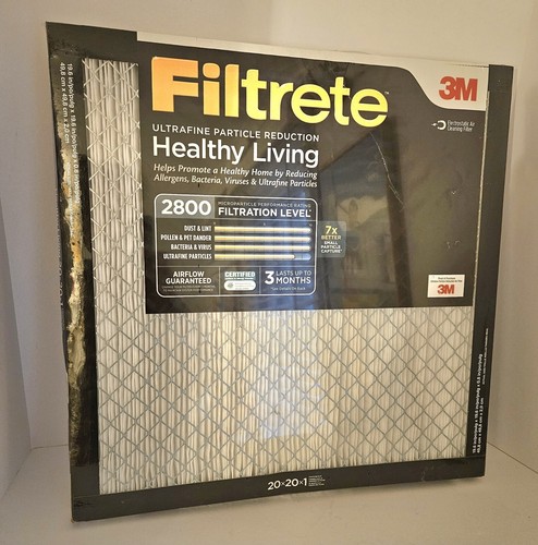 Filtrete 20x20x1 Air Filter MPR 2800 MERV 13, Healthy Living 2-Pack, White - Picture 2 of 3