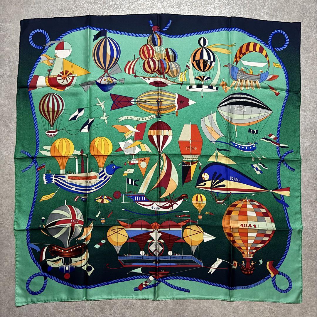 HERMES エルメス カレ90 LES FOLIES DU CIEL Hermes 