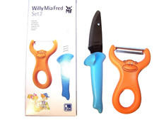 WMF Willy Mia Fred Kids Koch Set Animal 2 tlg Sparschäler + Messer für Kinder