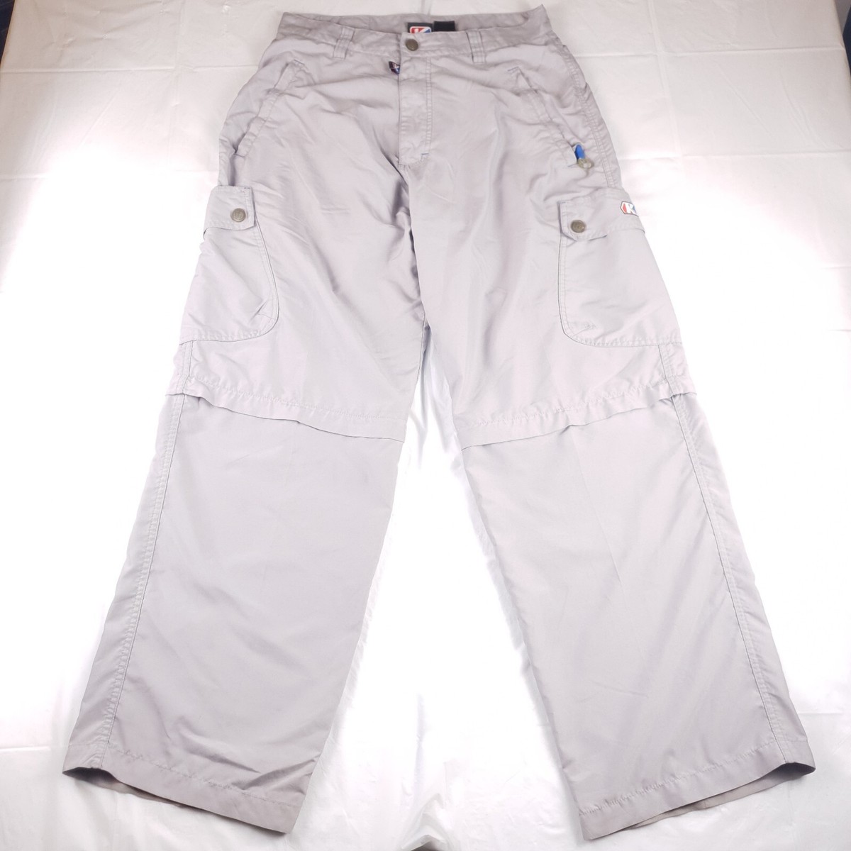 VTG Kikwear Cargo Pants Baggy Parachute Convertible Raver JNCO