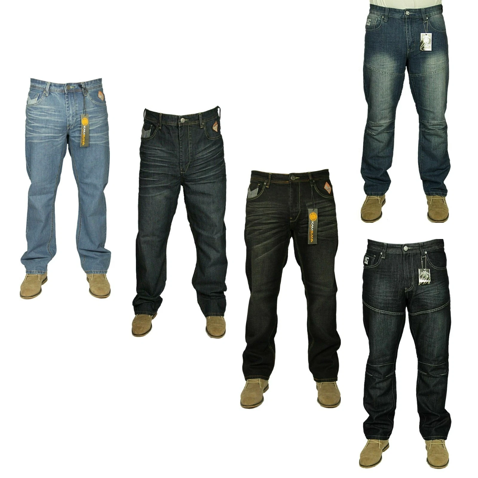 Men's Big & Tall Straight Fit Jeans BNWT Casual Comfort Stretch Work Denim Pant