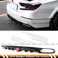 For 18-2022 Accord Gloss Black Led Rear Bumper Diffuser White Corner Apron Spat For 18-2022 Accord Gloss Black Led Rear Bumper Diffuser White Corner Apron Spat