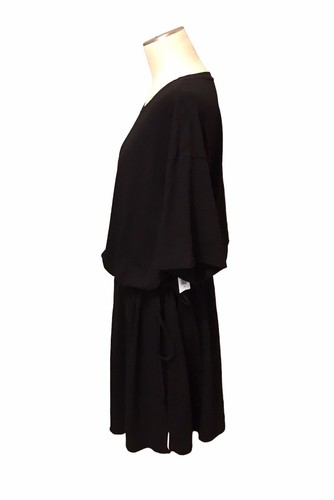 Old Navy T Shirt Dress Black Waist Defined Slub Knit NWT Women’s Plus Size 2X - Picture 3 of 10
