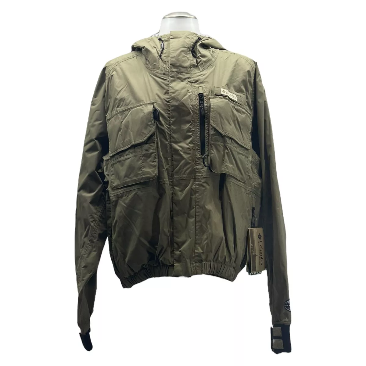 COLUMBIA Mens M Rain Destroyer PFG Omni-Tech Wading Jacket Fishing