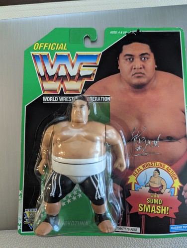 RARE  WWF  Hasbro SERIES 11 Green Card  YOKOZUNA W...