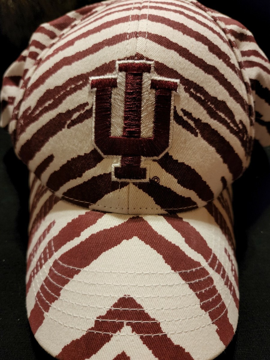 Indiana University Zubaz Adjustable Snapback Cap Hat Top Of The