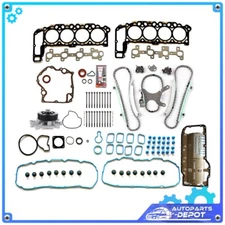 Oil Pan Gasket Timing Cover Gasket Head Bolts For 03 Dodge Ram 1500 4.7L V8 SOHC