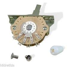 Switch 5 Way Oak Grigsby with White Knob 51993 Electroswitch 081353WH