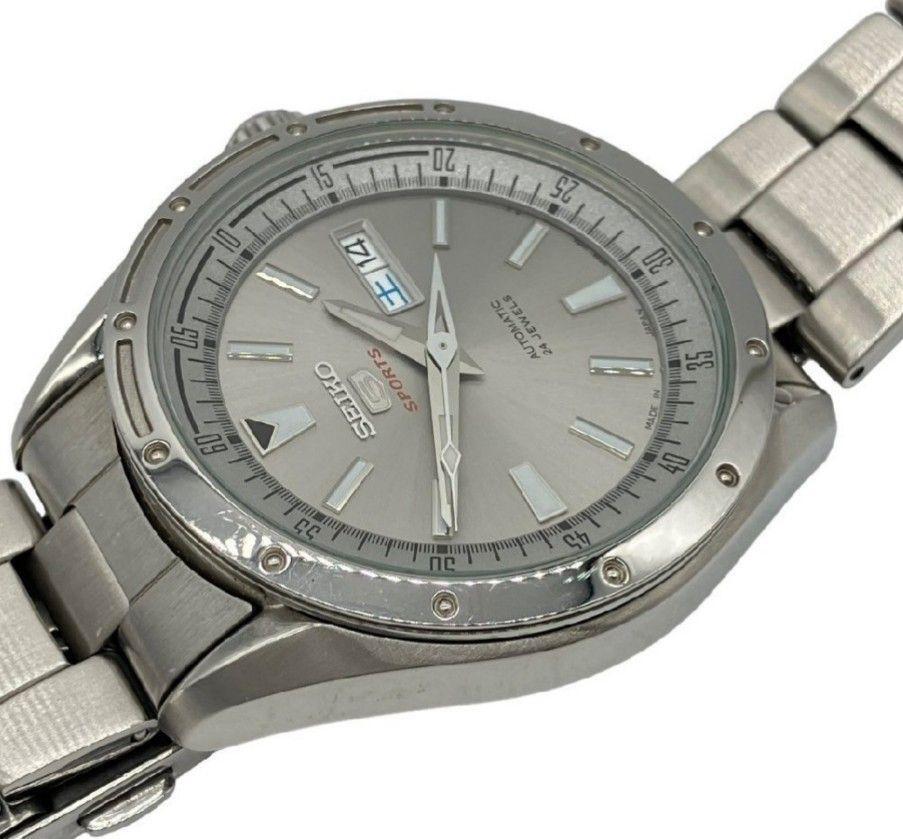 SEIKO5 SPORTS 自動巻き 腕時計　4R36-00E0 Seiko 5 Sports 4R36-00E0 Stainless Steel Day Date 24 Jewels
