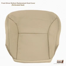 Driver Bottom Tan Perforated Leather Seat Cover For 2002-2006 Lexus ES300 ES330