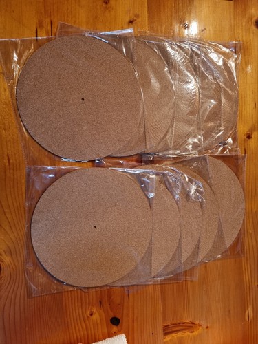 Schallplatten Slipmat 10 Stück Aus Kork - Bild 2 von 3
