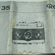 Rollei 35 Camera Instruction Manual Guide Vintage