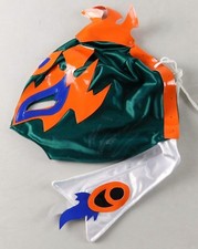 Rey Fenix Signed Green Wrestling Mask Lucha Underground Lucha Libre WWE TNA New